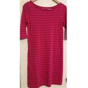 French Connection Pink Red Stripe Dress Shift